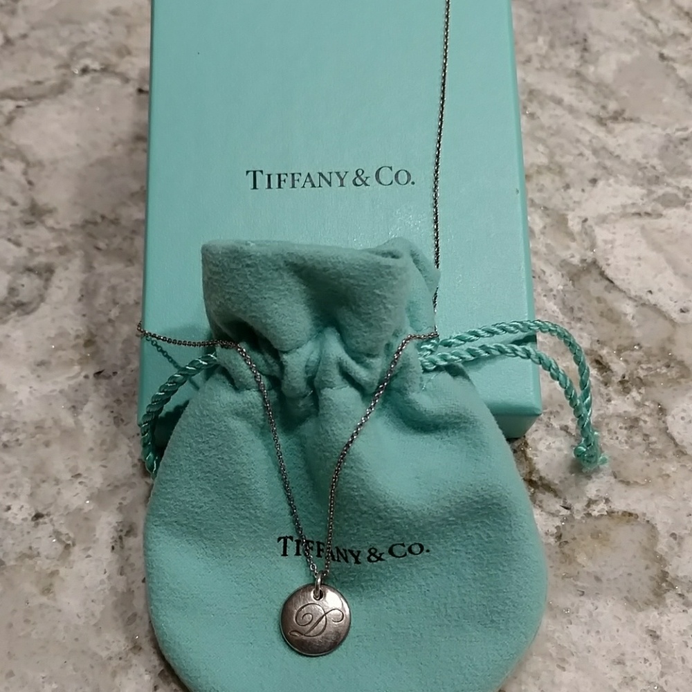 Tiffany initial necklace